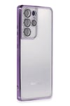 Mey İthalat®  Samsung Galaxy S21 Ultra Kılıf  Lensli Silikon - Mor