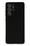 Mey İthalat®  Samsung Galaxy S21 Ultra Kılıf Nano içi Kadife Silikon - Siyah