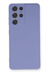 Mey İthalat®  Samsung Galaxy S21 Ultra Kılıf Nano içi Kadife Silikon - Lila