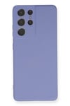 Mey İthalat®  Samsung Galaxy S21 Ultra Kılıf Nano içi Kadife Silikon - Lila