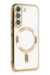 Mey İthalat®  Samsung Galaxy S22 Kılıf Kross Magneticsafe Kapak - Gold