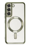 Mey İthalat®  Samsung Galaxy S22 Kılıf Kross Magneticsafe Kapak - Koyu Yeşil