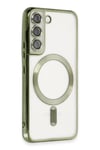Mey İthalat®  Samsung Galaxy S22 Kılıf Kross Magneticsafe Kapak - Koyu Yeşil