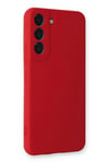 Mey İthalat®  Samsung Galaxy S22 Plus Kılıf Nano içi Kadife Silikon - Kırmızı