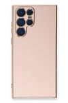 Mey İthalat®  Samsung Galaxy S22 Ultra Kılıf Volet Silikon - Pembe