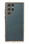 Mey İthalat®  Samsung Galaxy S22 Ultra Kılıf  Lensli Silikon - Gold