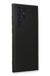 Mey İthalat®  Samsung Galaxy S22 Ultra Kılıf Nano içi Kadife Silikon - Siyah
