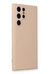 Mey İthalat®  Samsung Galaxy S22 Ultra Kılıf Nano içi Kadife Silikon - Pudra