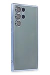 Mey İthalat®  Samsung Galaxy S22 Ultra Kılıf  Lensli Silikon - Açık Mavi