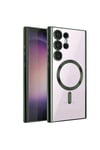 Mey İthalat®  Samsung Galaxy S22 Ultra Kılıf Kross Magneticsafe Kapak - Koyu Yeşil