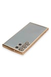 Mey İthalat®  Samsung Galaxy S22 Ultra Kılıf  Lensli Silikon - Gold