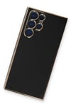 Mey İthalat®  Samsung Galaxy S22 Ultra Kılıf Volet Silikon - Siyah