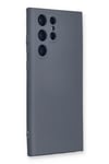 Mey İthalat®  Samsung Galaxy S22 Ultra Kılıf Nano içi Kadife Silikon - Gri
