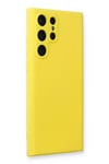 Mey İthalat®  Samsung Galaxy S22 Ultra Kılıf Nano içi Kadife Silikon - Sarı