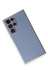 Mey İthalat®  Samsung Galaxy S22 Ultra Kılıf Volet Silikon - Mavi