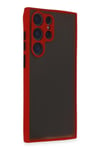 Mey İthalat®  Samsung Galaxy S22 Ultra Kılıf Montreal Silikon Kapak - Kırmızı