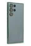 Mey İthalat®  Samsung Galaxy S22 Ultra Kılıf  Lensli Silikon - Yeşil