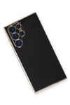 Mey İthalat®  Samsung Galaxy S22 Ultra Kılıf Volet Silikon - Siyah