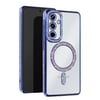 Mey İthalat®  Samsung Galaxy S23 FE Joke Simli Magneticsafe Kılıf - Mavi
