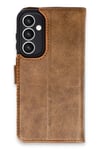 Mey İthalat®  Samsung Galaxy S23 FE Kılıf Trend S Plus Kapaklı Kılıf - Taba
