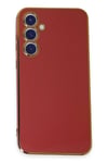 Mey İthalat®  Samsung Galaxy S23 FE Kılıf Volet Silikon - Kırmızı