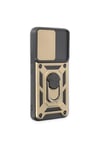 Mey İthalat®  Samsung Galaxy S23 FE Kılıf Pars Lens Yüzüklü Silikon - Gold