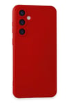 Mey İthalat®  Samsung Galaxy S23 FE Kılıf Nano içi Kadife Silikon - Kırmızı