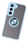 Mey İthalat®  Samsung Galaxy S23 Kılıf Montreal Yüzüklü Silikon Kapak - Buz Mavi
