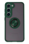 Mey İthalat®  Samsung Galaxy S23 Kılıf Montreal Yüzüklü Silikon Kapak - Yeşil