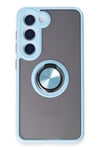 Mey İthalat®  Samsung Galaxy S23 Kılıf Montreal Yüzüklü Silikon Kapak - Buz Mavi