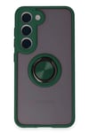 Mey İthalat®  Samsung Galaxy S23 Kılıf Montreal Yüzüklü Silikon Kapak - Yeşil