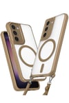 Mey İthalat®  Samsung Galaxy S23 Plus Kılıf Enka Magsafe Silikon Kılıf - Desert