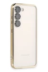 Mey İthalat®  Samsung Galaxy S23 Plus Kılıf  Lensli Silikon - Gold