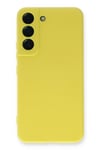 Mey İthalat®  Samsung Galaxy S23 Plus Kılıf Nano içi Kadife Silikon - Sarı