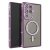 Mey İthalat®  Samsung Galaxy S23 Ultra Joke Simli Magneticsafe Kılıf - Derin Mor