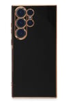 Mey İthalat®  Samsung Galaxy S23 Ultra Kılıf Volet Silikon - Siyah