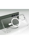 Mey İthalat®  Samsung Galaxy S23 Ultra Kılıf Magneticsafe Şeffaf Silikon - Şeffaf