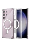 Mey İthalat®  Samsung Galaxy S23 Ultra Kılıf Magneticsafe Şeffaf Silikon - Şeffaf