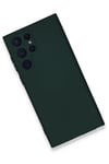 Mey İthalat®  Samsung Galaxy S23 Ultra Kılıf Nano içi Kadife Silikon - Koyu Yeşil
