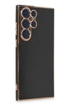 Mey İthalat®  Samsung Galaxy S23 Ultra Kılıf Volet Silikon - Siyah