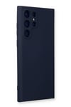 Mey İthalat®  Samsung Galaxy S23 Ultra Kılıf Nano içi Kadife Silikon - Lacivert