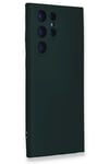 Mey İthalat®  Samsung Galaxy S23 Ultra Kılıf Nano içi Kadife Silikon - Koyu Yeşil
