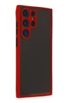 Mey İthalat®  Samsung Galaxy S23 Ultra Kılıf Montreal Silikon Kapak - Kırmızı