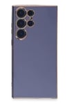 Mey İthalat®  Samsung Galaxy S23 Ultra Kılıf Volet Silikon - Mavi
