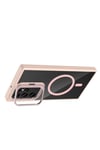 Mey İthalat®  Samsung Galaxy S23 Ultra Remim Lensli Magsafe Standlı Kapak - Pembe
