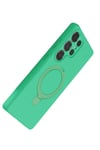Mey İthalat®  Samsung Galaxy S23 Ultra Regal Magsafe Standlı Kapak - Yeşil