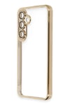 Mey İthalat®  Samsung Galaxy S24 FE Kılıf  Lensli Silikon - Gold