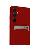 Mey İthalat®  Samsung Galaxy S24 FE Kılıf Kelvin Kartvizitli Silikon - Kırmızı