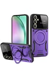 Mey İthalat®  Samsung Galaxy S24 FE Kılıf Joy Lens Standlı Kapak - Mor