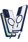 Mey İthalat®  Samsung Galaxy S24 FE Kılıf Enka Magsafe Silikon Kılıf - Lacivert